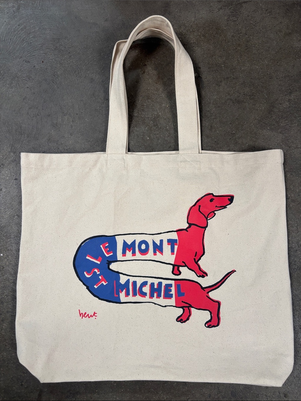 LE MONT ST MICHEL CANVAS TOTE